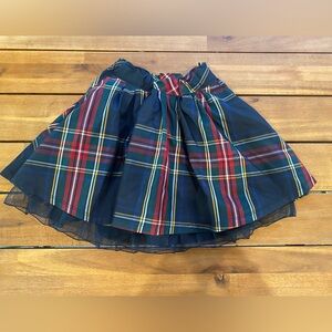 Girls Gap Plaid Ruffle Skirt, Size 6